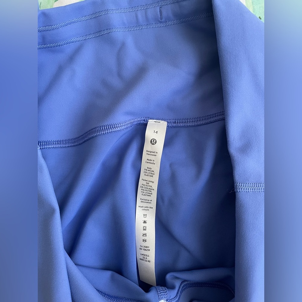 LULULEMON Wunder train 28” tight in blue Sz 14 - Picture 2 of 5